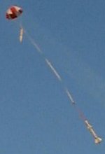 PML AMRAAM 3 Rocket under parachute